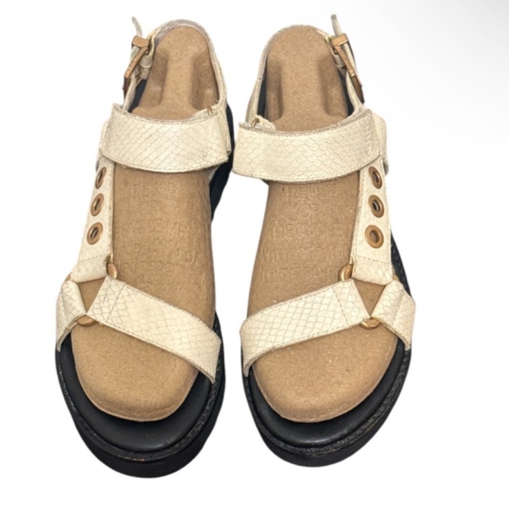 Authentic All Saints designer leather sandals sz 10 Euro 40 - Picture 4 of 16